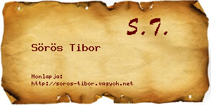 Sörös Tibor névjegykártya